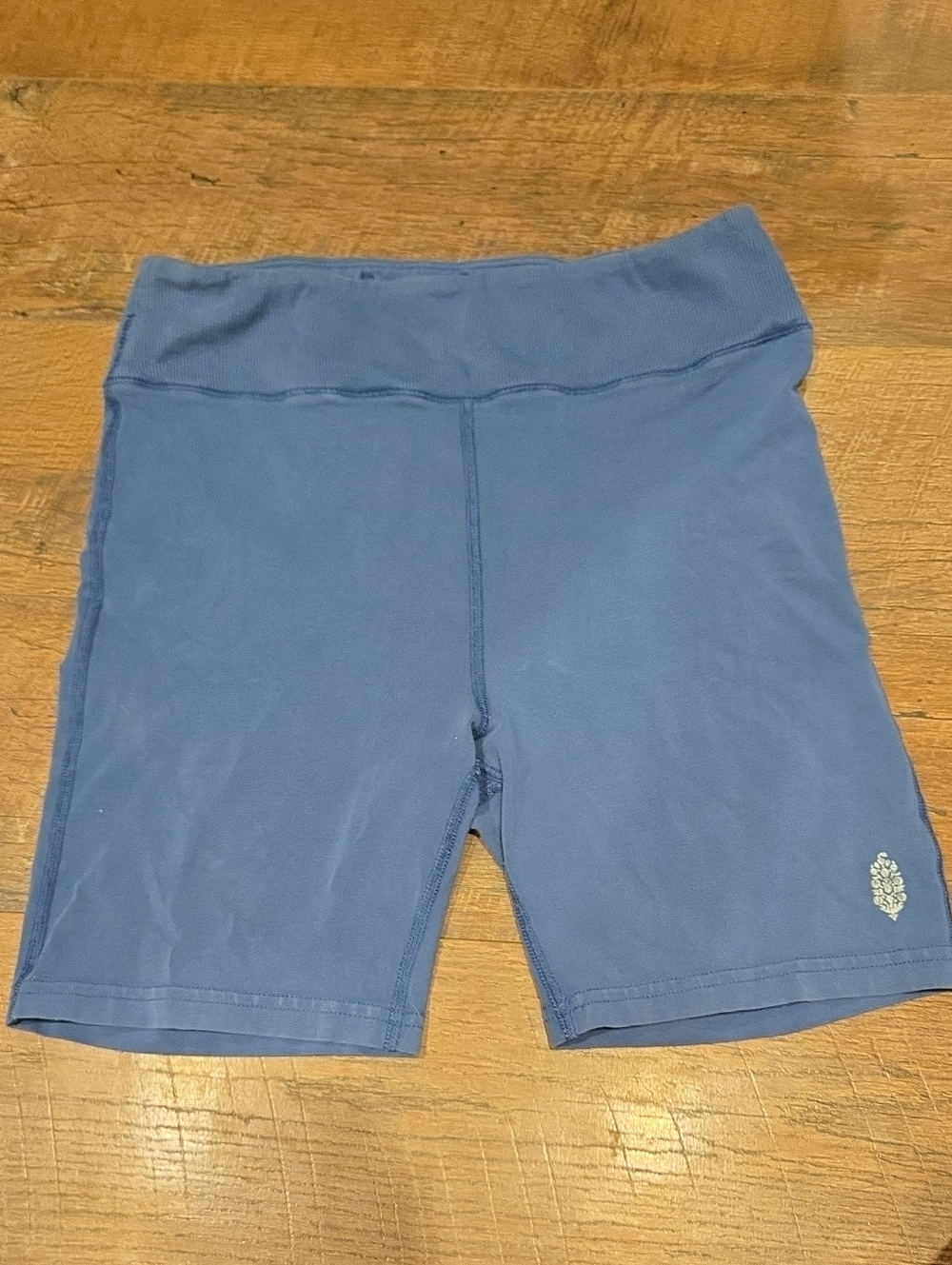 FP Movement by Free People Slate Blue Bike Shorts with Small Logo
